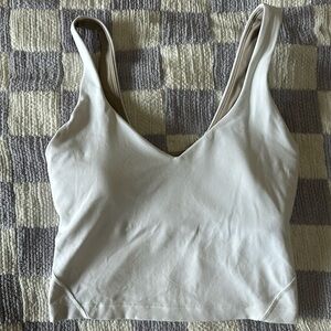 Lululemon White Cropped Align Tank